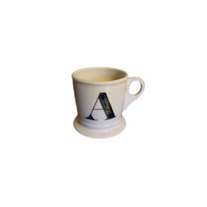 Anthropologie “A” White Ceramic Mug